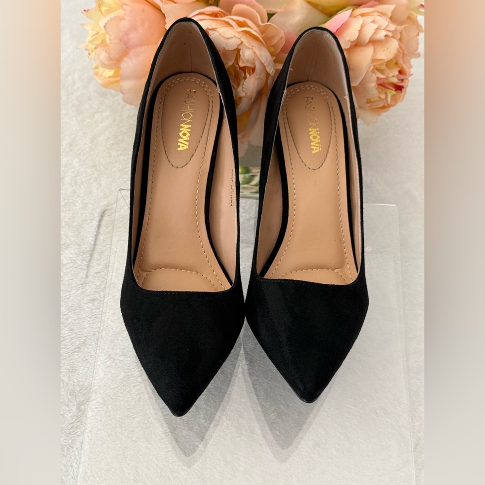 Fashion Nova Elegant Black Heels - Picture 2 of 8